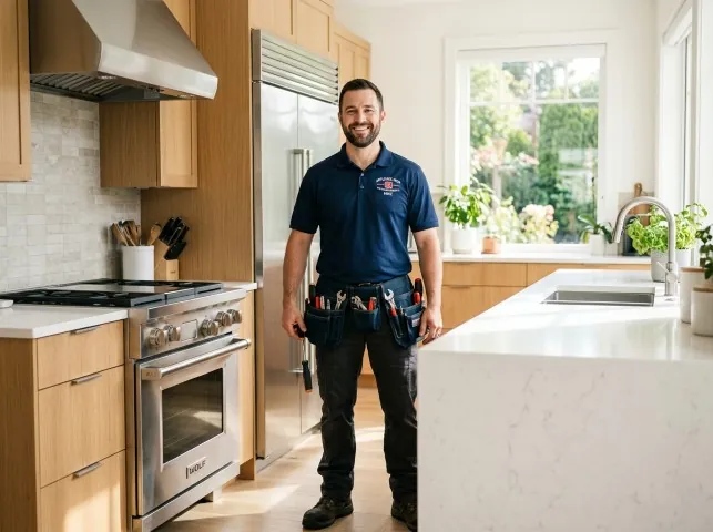 Appliance Repair Hero technician in a Ashland City, TN kitchen after an appliance repair